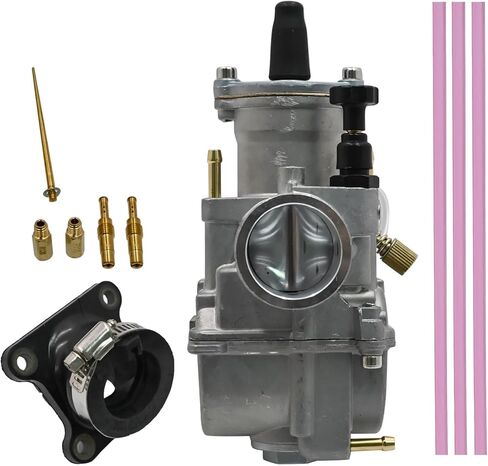Priprilod Carburator ومجموعة أحذية السحب مع حامل مشعب السحب متوافق مع Kawasaki KX85 KX100 2001-2021 متوافق مع مجموعة المكربن ​​للدراجات النارية KX85/100 in Kuwait