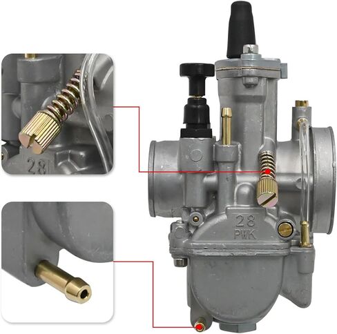 Priprilod Carburator ومجموعة أحذية السحب مع حامل مشعب السحب متوافق مع Kawasaki KX85 KX100 2001-2021 متوافق مع مجموعة المكربن ​​للدراجات النارية KX85/100 in Kuwait