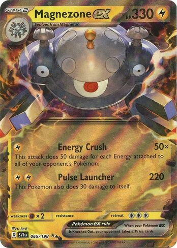 Rare Magnezone EX Scarlet & Violet Bae 065/198, NM Pokemon Card by PokaStore in Saudi Arabia