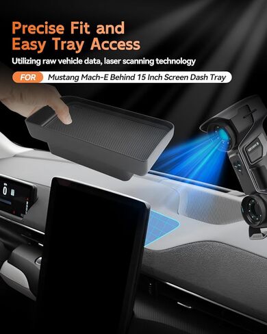 CDEFG for 2023-2025 2026 Ford Mustang Mach E Dashboard Organizer Tray - Behind 15.5 Inch Screen Dash Storage Tray Mache Accessories in Kuwait
