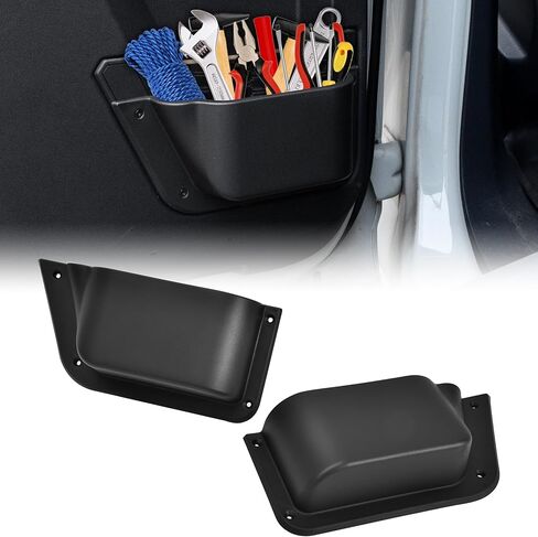Rear Door Storage Pockets for Ford Bronco Accessories, Back Door Side Boxes Cup Holders Storage Interior Organizer Compatible with Ford Bronco 2021-2025 4 doors, 2 PCS in Kuwait