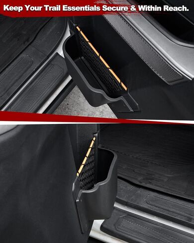 Rear Door Storage Pockets for Ford Bronco Accessories, Back Door Side Boxes Cup Holders Storage Interior Organizer Compatible with Ford Bronco 2021-2025 4 doors, 2 PCS in Kuwait