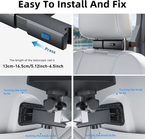 Versatile Car Mount Table Board for Backseat Headrests，Built-in Magnetic Phone/Laptop/iPad Mount，a Cup Holder and a Foldable Table Board， for in-car Work，Dining and Entertainment (PB-201) in Saudi Arabia