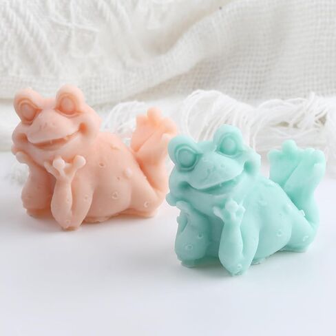 Frog Candles Mold Frog Candle Molds for DIY Candle Making Polymer Clay Craft Home Decoration Aromatherapy Plaster Candle in Kuwait
