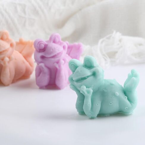 Frog Candles Mold Frog Candle Molds for DIY Candle Making Polymer Clay Craft Home Decoration Aromatherapy Plaster Candle in Kuwait