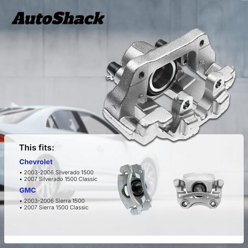 ملاقط الفرامل الأمامية والخلفية من AutoShack لسيارة شيفروليه وجي إم سي، سيلفرادو 1500 2003-2006 سييرا 1500 2003-2006، 4WD RWD AWD V6 4.3L V8 4.8L 5.3L 6.0L in Kuwait
