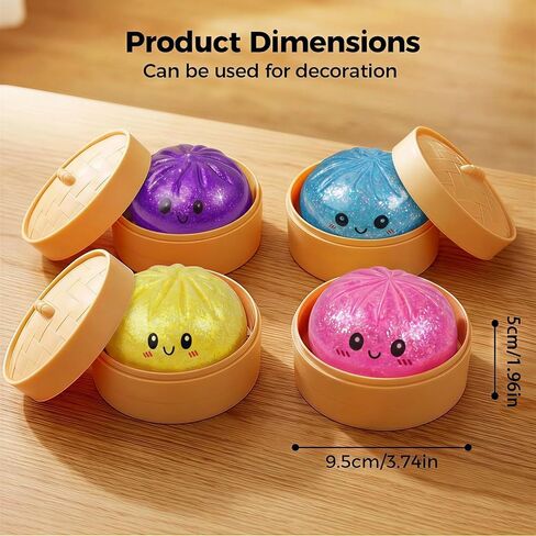Gold Maltose Dumpling Mystery Box, Dumplings Stress Balls for Adults, Stress Relief Dough, Office Gifts, Novelty Party Favors in Kuwait