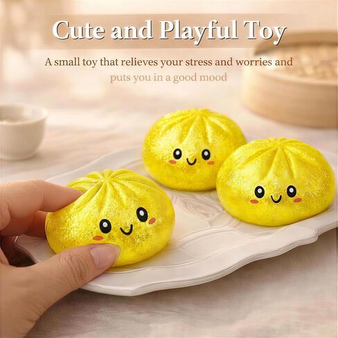 Gold Maltose Dumpling Mystery Box, Dumplings Stress Balls for Adults, Stress Relief Dough, Office Gifts, Novelty Party Favors in Kuwait
