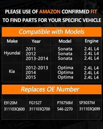 OKLPF Electric Fuel Pump Module Assembly Compatible With 2011 2012 2013 2014 Hyundai Sonata 2.4L L4,2012 2013 2014 2015 Kia Optima 2.4L L4,Replace E9120M SP3037M in Kuwait