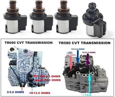 Set of TR690 TR580 Torque Converter Lock-Up Solenoid Valve 31825-AA050 31825 AA050 Compatible For Subaru Lineartronic AWD Pressure Sensor in Kuwait