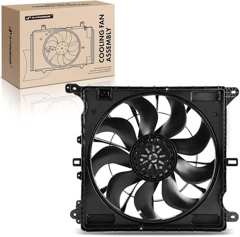 A-Premium Engine Radiator Cooling Fan Assembly with Brushless Motor Compatible with Select Jeep Models - WK2 Series Grand Cherokee 2021 2022 2023 2024 - Replace# 68377856AB in Saudi Arabia
