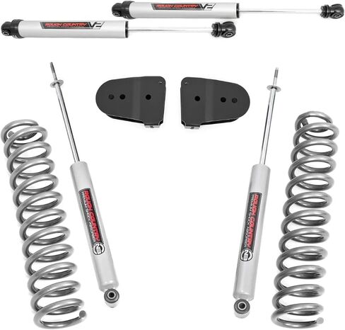Rough Country 4.5" Suspension Lift Kit with V2 Shock Absorbers for Ford F-250/F-350 Super Duty Diesel (2023-2025) Diesel - Arm Drop Brackets in Kuwait