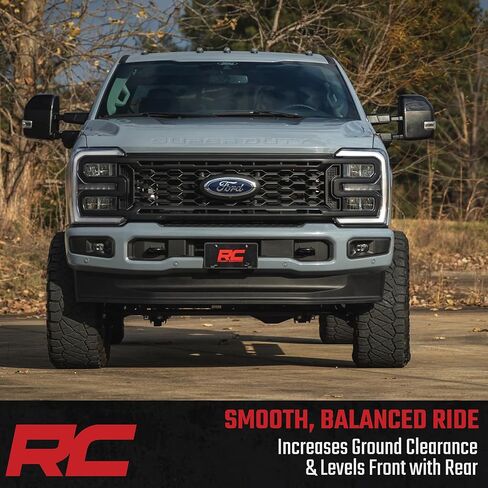 Rough Country 4.5" Suspension Lift Kit with V2 Shock Absorbers for Ford F-250/F-350 Super Duty Diesel (2023-2025) Diesel - Arm Drop Brackets in Kuwait