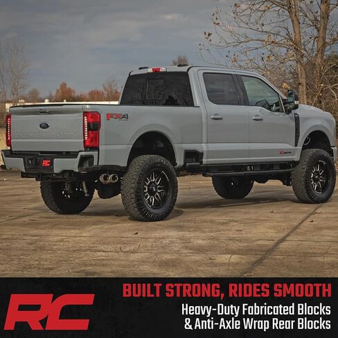 Rough Country 4.5" Suspension Lift Kit with V2 Shock Absorbers for Ford F-250/F-350 Super Duty Diesel (2023-2025) Diesel - Arm Drop Brackets in Kuwait