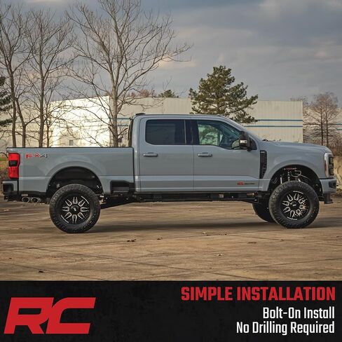 Rough Country 4.5" Suspension Lift Kit with V2 Shock Absorbers for Ford F-250/F-350 Super Duty Diesel (2023-2025) Diesel - Arm Drop Brackets in Kuwait