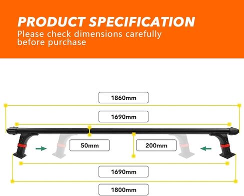 800LBS Heavy-Duty Universal Truck Bed Rack for Tonneau Cover with T-Slot Rail, Cross Bars for Kayaks Bike Rack Rooftop Tent CamperShells RVs, Black Aluminum in Saudi Arabia