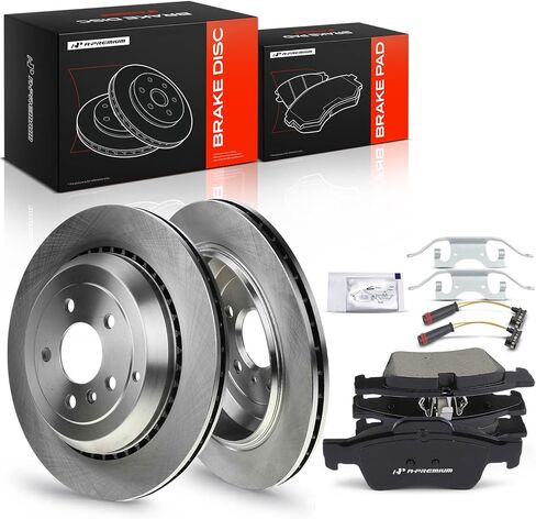 A-Premium 12.99 inch (330mm) Rear Vented Disc Brake Rotors + Ceramic Pads kit Compatible with Select Mercedes-Benz Models - X164 GL320/GL350/GL450/GL550, W164 ML320/ML350/ML450/ML500, W251 R320/R350 in Saudi Arabia