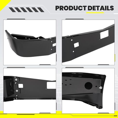 ALMULOO Front Bumper Compatible with 2015-2022 Peterbilt 579 1st Gen Steel Powder Coated Black in Kuwait