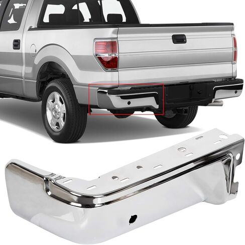 KUAFU Rear Bumper End Cap Compatible with 2009-2014 Ford F150 & 2010-2014 Lincoln Mark LT Chrome Pair (You Will Receive 2 Packages) in Kuwait