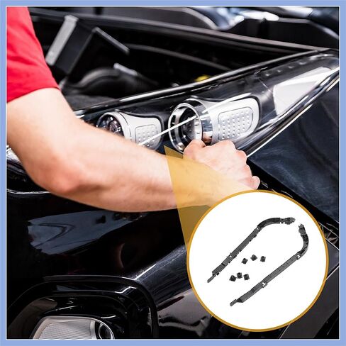 دعامة دعم المصد رقم 71598SNAA01/71593SNAA01 - دعامة مصد الجانب الأيمن الأيسر لسيارة Honda Civic 2006-2011 - بلاستيك ABS أسود - زوج واحد ثابت in Kuwait