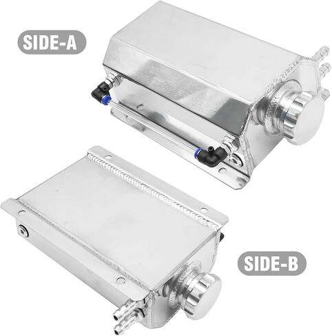 2L Coolant Overflow Tank, Universal Aluminum Coolant Overflow Tank Reservoir, Radiator Expansion Tank Coolant Recovery Tank (Silver) in Kuwait