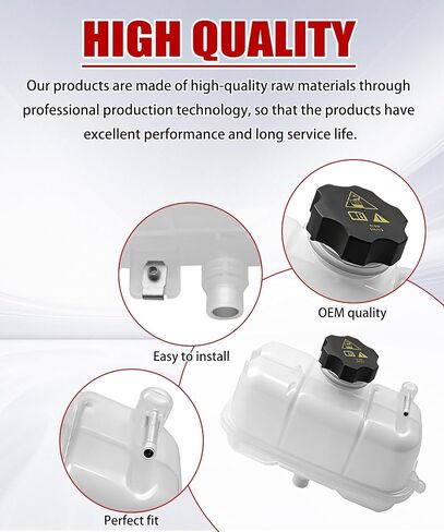 Engine Coolant Overflow Recovery Reservoir Tank with Cap Compatible with Jeep JL Wrangler 2018-2024, JT Gladiator 2020-2025 Replace 68283565AA 68283565AB 2411294 in Saudi Arabia