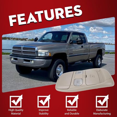LED Overhead Console Assembly Compatible with Dodge Ram 1500 2500 3500 1998-2002 Cab Interior Ceiling Dome Map Reading Light Lamp Map Lights in Saudi Arabia