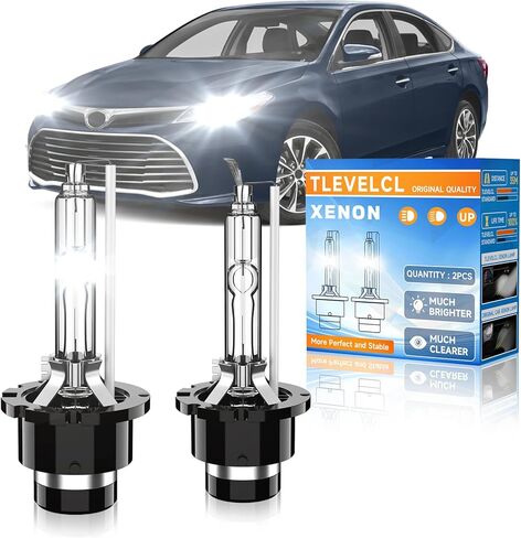 Fit for Toyota 2008-2016 Avalon 2011-2017 Sienna 2009-2016 Venza D4S HID Xenon Headlight Bulbs, Upgraded High Low Beam Brighter 35W Bi-Xenon Light Bulb Replace, 6000K Cool White, Pack of 2 in Saudi Arabia