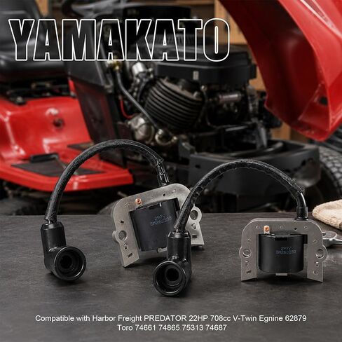 YAMAKATO 136-7883 Ignition Coil for Toro Riding Lawn Mowers with 2P77F V-Twin, Replace 139-0720 136-7883 127-9216, for Predator 22HP 708cc V-Twin Egnine 62879 (2pcs) in Kuwait