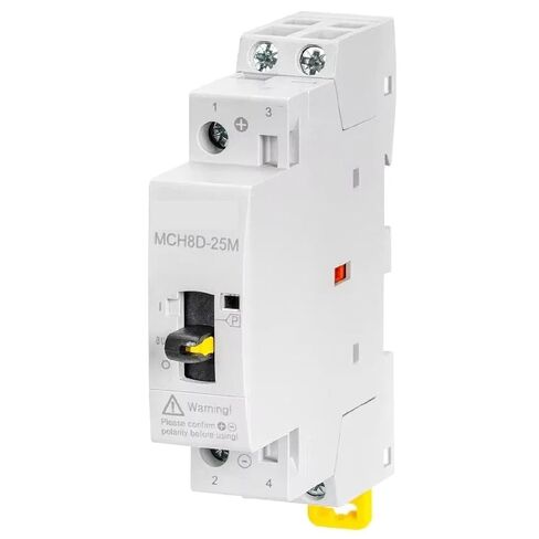 MCH8D-25M 2P 25A 12VDC 50/60HZ Din Rail Household DC Modular Contactor with Manual Control Switch (2NO) in Saudi Arabia