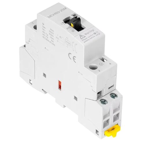 MCH8D-25M 2P 25A 12VDC 50/60HZ Din Rail Household DC Modular Contactor with Manual Control Switch (2NO) in Saudi Arabia