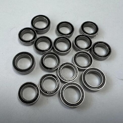 RC Repair Parts Compatible with Arrma for Granite for Grom 1/18 RC Car Upgrade Parts Accessories 16pcs Rubber Sealed Ball Bearing Kit(Black) in Kuwait