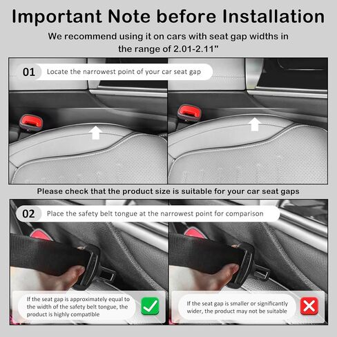 2PCS 2026 Upgraded Car Seat Gap Filler Organizer,Deepened 2-in-1 Car Gap Seat Filler with Storage Slots & Reserved Charging Hole,Universal in Between Cars Seats Catcher in Saudi Arabia