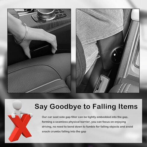 2PCS 2026 Upgraded Car Seat Gap Filler Organizer,Deepened 2-in-1 Car Gap Seat Filler with Storage Slots & Reserved Charging Hole,Universal in Between Cars Seats Catcher in Saudi Arabia