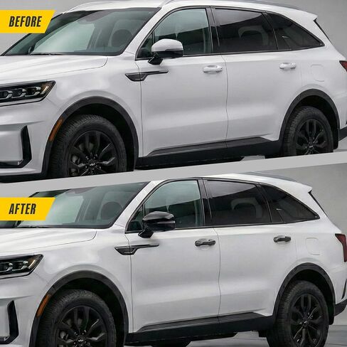 Trim Illusion Chrome Delete Gloss Black Door Handle Cover Overlay for 2022-2025 Kia Telluride & 2023-2026 Kia Sorento w/Smart Key Access | Easy No-Tool Installation | US Patented in Saudi Arabia