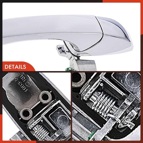 A-Premium Front or Rear Right Passenger Side Exterior Door Handle Compatible with Jeep Grand Cherokee 2011-2017 & Dodge Durango 2011-2017, Chrome, Replace# 55113686AC in Kuwait