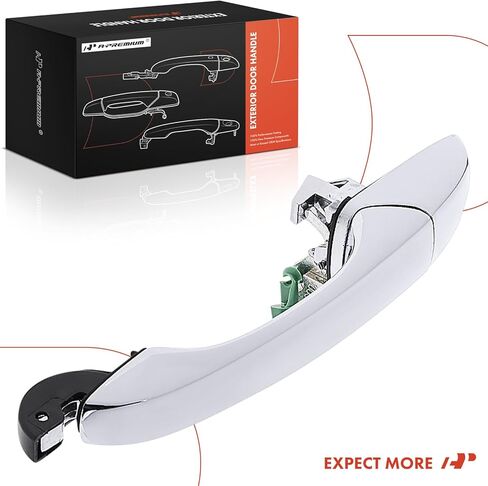 A-Premium Front or Rear Right Passenger Side Exterior Door Handle Compatible with Jeep Grand Cherokee 2011-2017 & Dodge Durango 2011-2017, Chrome, Replace# 55113686AC in Kuwait