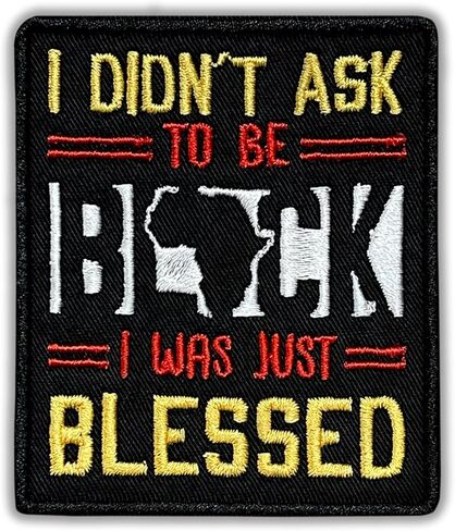 I Didn't Ask To Be Black I Was Just Blessed Embroidered Patch Black Lives Embroidery Patches Melanin Proud Human Rights Iron On Sew On Patches For Clothes Jeans Hats Gifts For Adults Kids 2.6x3 Inches in Saudi Arabia