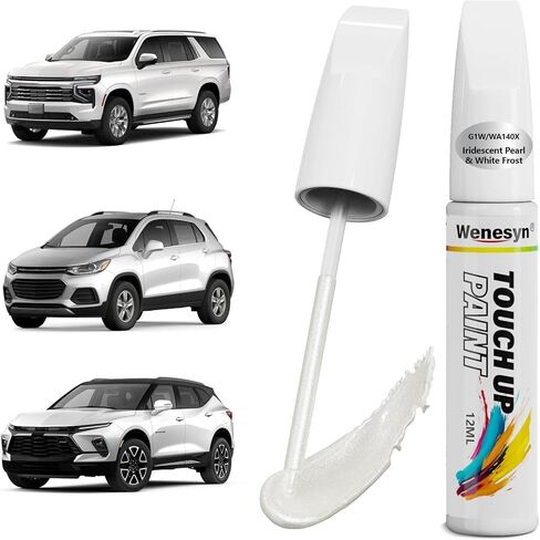 طلاء GAZ/WA8624 Summit White Touch Up متوافق مع شيفروليه، مزيل خدوش طلاء السيارة لإصلاح النكات والرقائق، دهانات السيارات تطابق تمامًا Chevy Silverado/Equinox/Malibu/Trax/Tahoe in Saudi Arabia