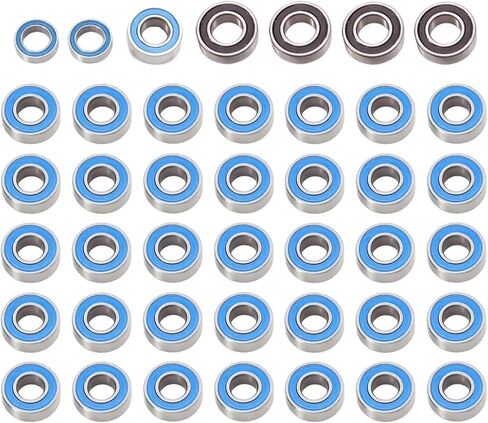 RC Repair Parts Compatible with Tamiya RC Car Upgrade Modification Replacement Parts Accessories 42pcs Steel and Rubber Sealed Bearing Kit in Saudi Arabia