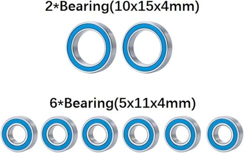 Compatible with Traxxas 4X4 for Slash for Stampede for Rally 1/10 RC Car Parts Accessories 8 Pcs Rubber Sealed Bearing Kit RC Assortment in Kuwait