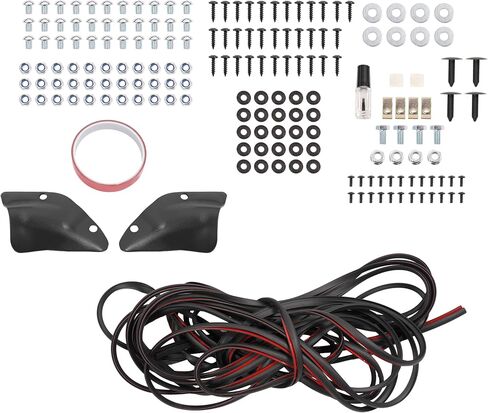 ALMULOO Fender Flares متوافقة مع 2007-2015 Toyota FJ Cruiser جيب برشام نمط عجلة قوس يغطي البلاستيك (PP) محكم أسود 4 * 3 قطع in Kuwait