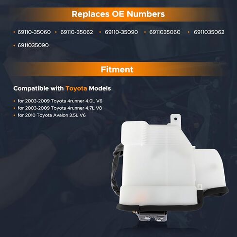 Rear Tailgate Door Latch Lock Actuator Compatible with Toyota 4runner 2003-2009, Avalon 2010, Gate Hatch Latch Trunk Lid Actuator Assembly Replaces 69110-35060 69110-35062 69110-35090 in Kuwait