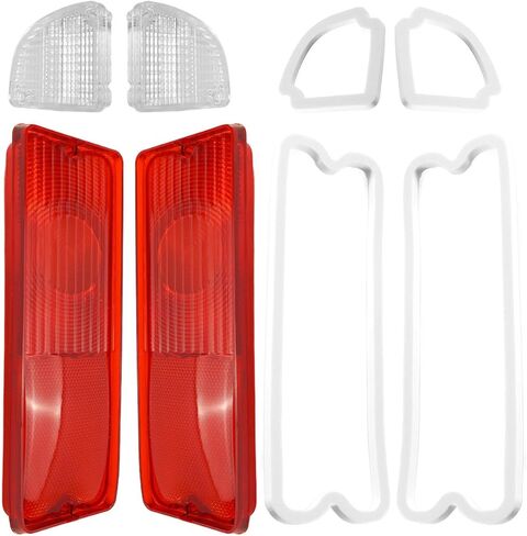 Pairs of Tail Lights and Reverse Lenses with Gaskets Fit For Chevrolet & GMC Pickup Trucks C10 C20 C30 K10 K20 K30 1967-1972 Replace 110202 110215 110216 C677209 in Saudi Arabia