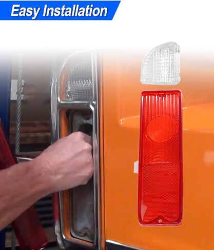 Pairs of Tail Lights and Reverse Lenses with Gaskets Fit For Chevrolet & GMC Pickup Trucks C10 C20 C30 K10 K20 K30 1967-1972 Replace 110202 110215 110216 C677209 in Saudi Arabia