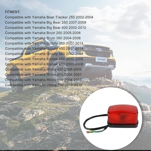 Rear Brake Tail Light for Yamaha Rhino 450 660 700 Big Bear 400 250 Kodiak 400 450 700 Bruin 350 YFZ 450 Viking in Kuwait