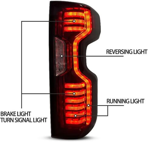 LED Tail Lights For 2019-2023 Chevy Silverado 1500 2020-2023 Silverado 2500HD 3500HD Smoked Tail Lamp Red Brake Lights (Left + Right) in Saudi Arabia