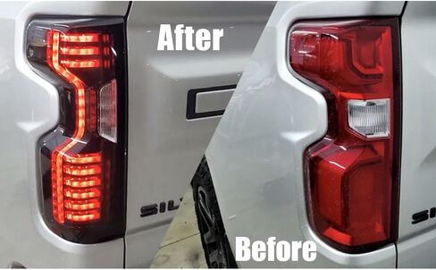 LED Tail Lights For 2019-2023 Chevy Silverado 1500 2020-2023 Silverado 2500HD 3500HD Smoked Tail Lamp Red Brake Lights (Left + Right) in Saudi Arabia