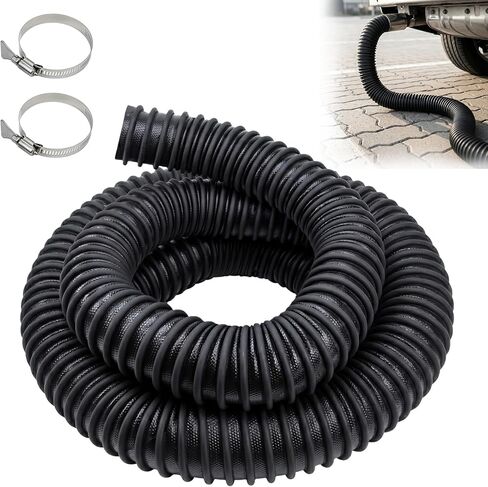 3" ID x 11' Car Exhaust Pipe Vent Hose for Garage Heavy-Duty Spliceable Exhaust Tailpipe Hose Kit 600°F Heat Resistan Flexible EPDM Rubber Pipe with Adjustable Two Hose Clamps for Auto Shop in Saudi Arabia