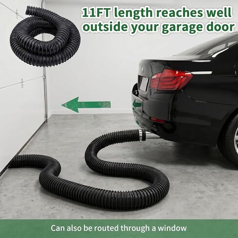 3" ID x 11' Car Exhaust Pipe Vent Hose for Garage Heavy-Duty Spliceable Exhaust Tailpipe Hose Kit 600°F Heat Resistan Flexible EPDM Rubber Pipe with Adjustable Two Hose Clamps for Auto Shop in Saudi Arabia